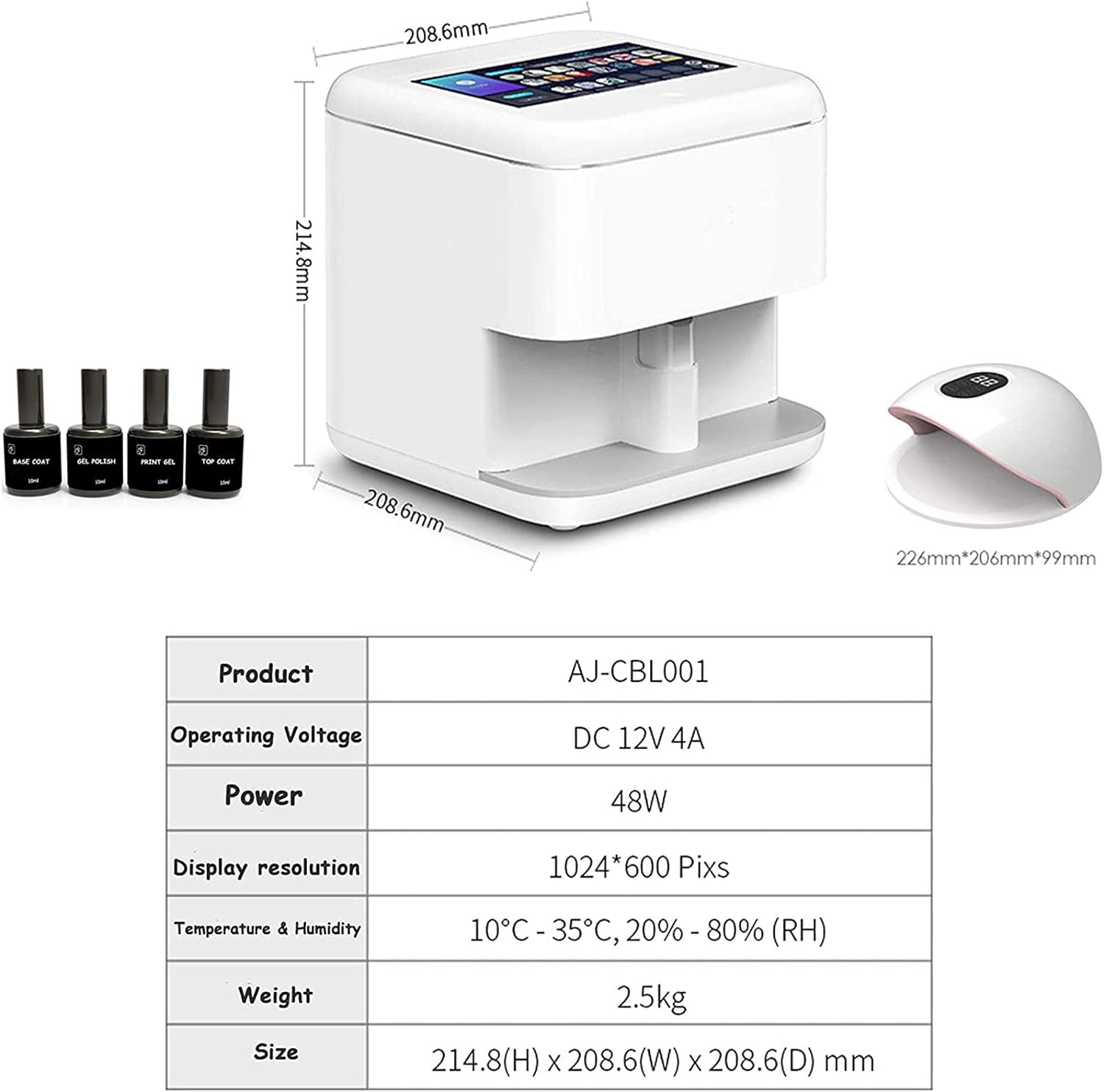 VibeShift™ Printer voor draagbare nagelkunst